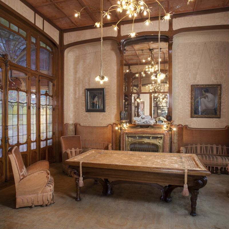 Hôtel Solvay : salon de billard