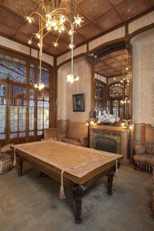 Hôtel Solvay : salon de billard