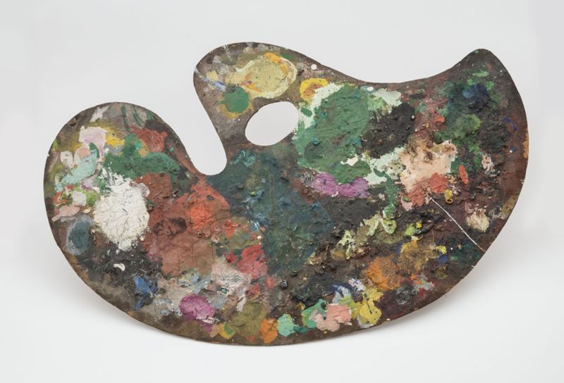 Palette du peintre Emile Fabry