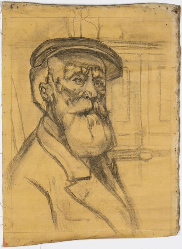 Autoportrait à la casquette (esquisse)