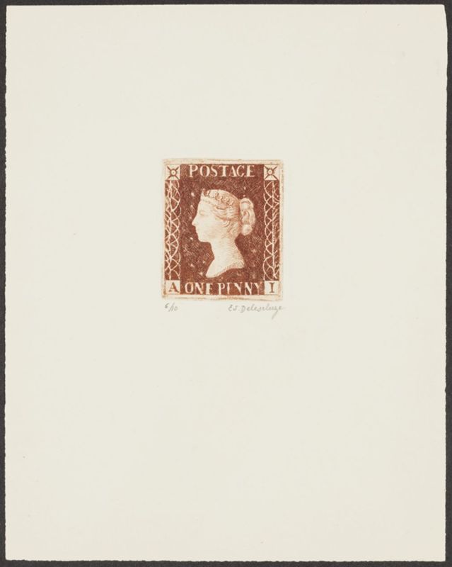 Timbre à l'effigie de la reine Victoria