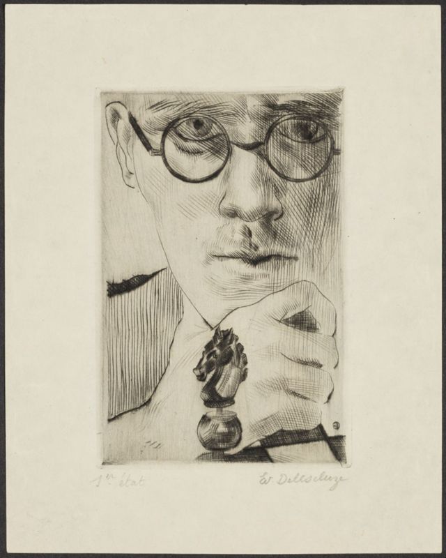 Portrait au jeu d'échec