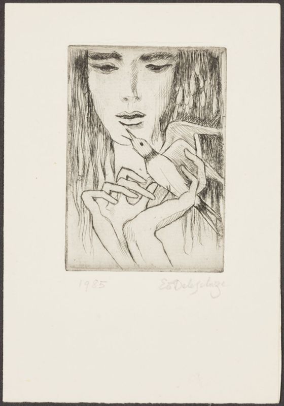 La femme et l'oiseau
