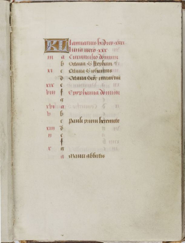 Livre d'heures de Janneke Bollengier, usage de Rome