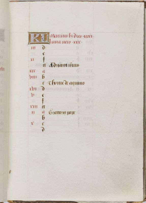 Livre d'heures de Janneke Bollengier, usage de Rome