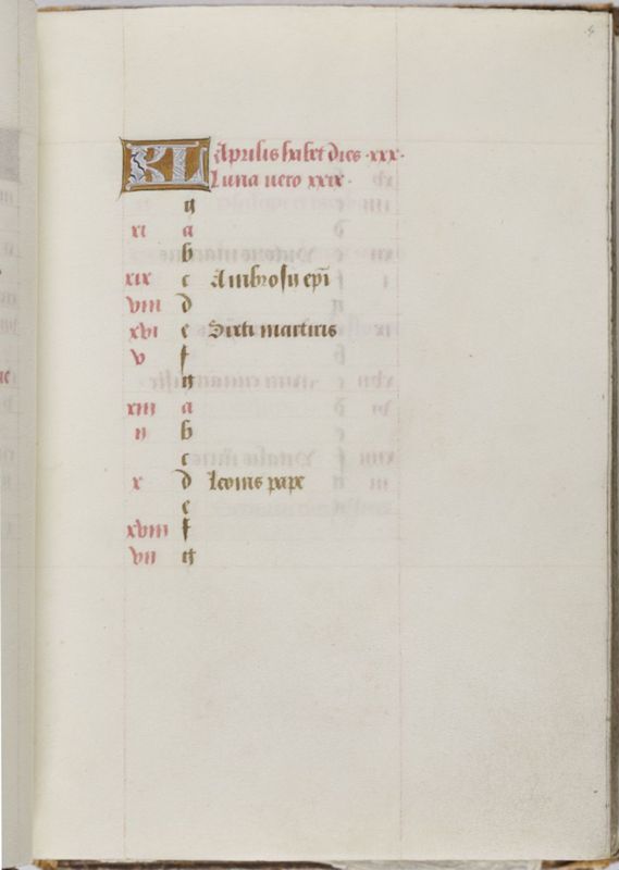 Livre d'heures de Janneke Bollengier, usage de Rome