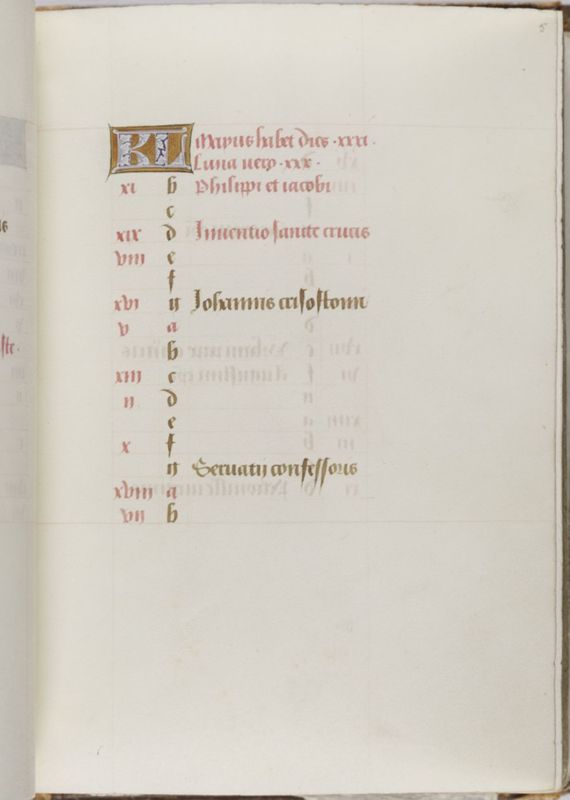 Livre d'heures de Janneke Bollengier, usage de Rome
