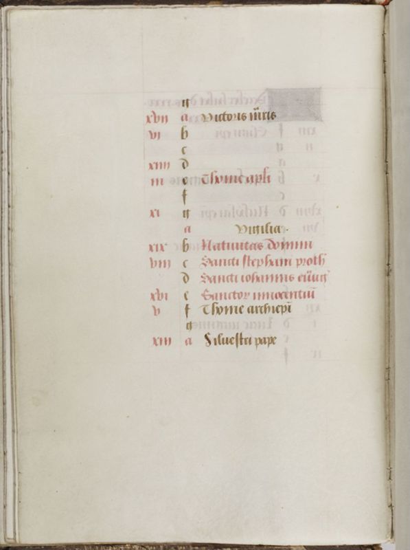 Livre d'heures de Janneke Bollengier, usage de Rome