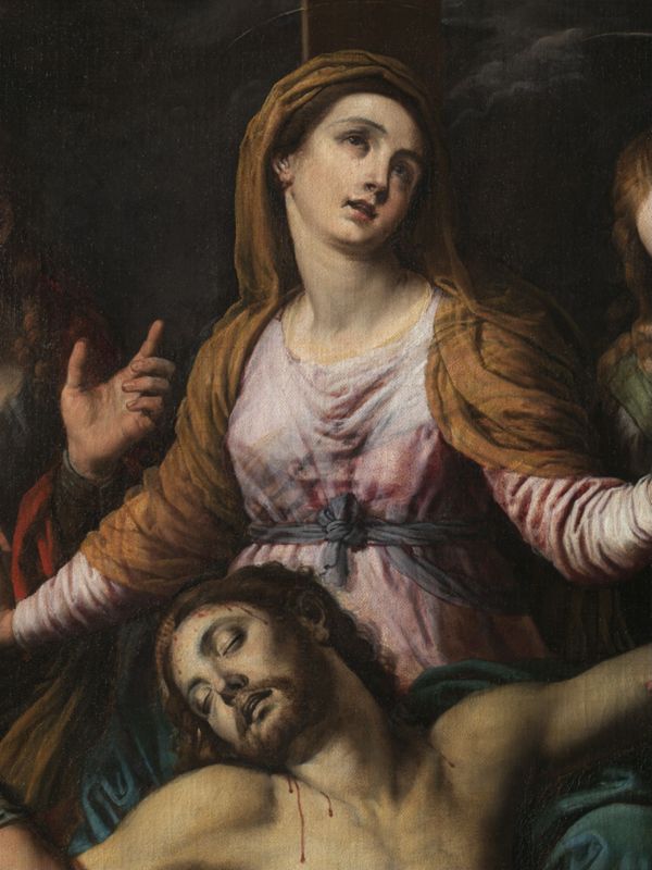 Piëta met Maria Magdalena en H. Johannes