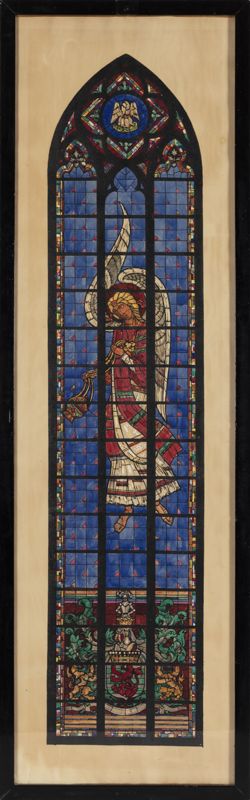 Cartons des vitraux de la Sainte Trinité et des anges thuriféraires (projet n°2)