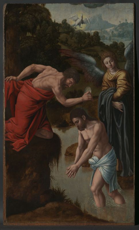 Retable de saint Denis
Baptême du Christ / Arrestation du Christ
