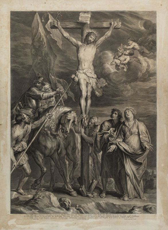 Stéphaton tend une éponge imbibée de vinaigre au Christ