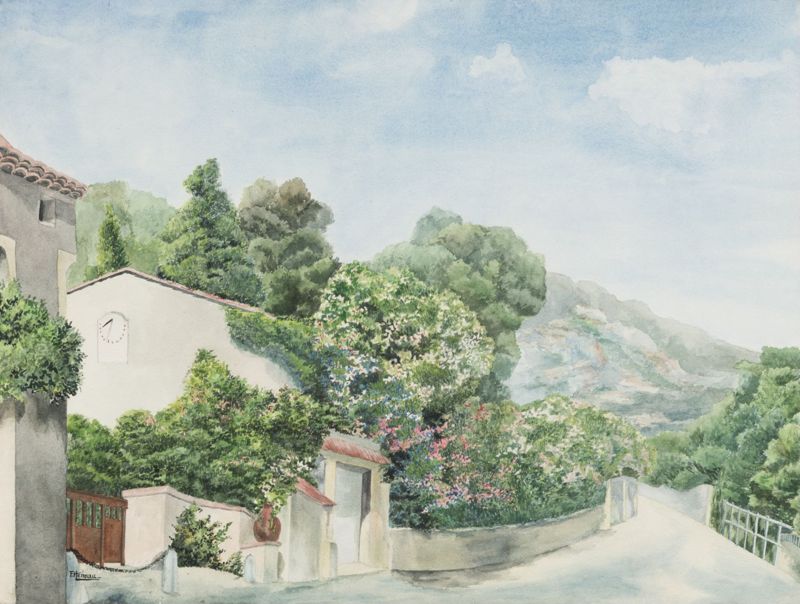 Les lauriers rouges et rose (Beaulieu-sur-Mer)
