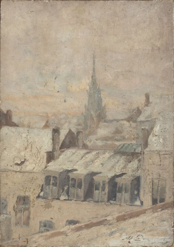 Saint-Gilles sous la neige