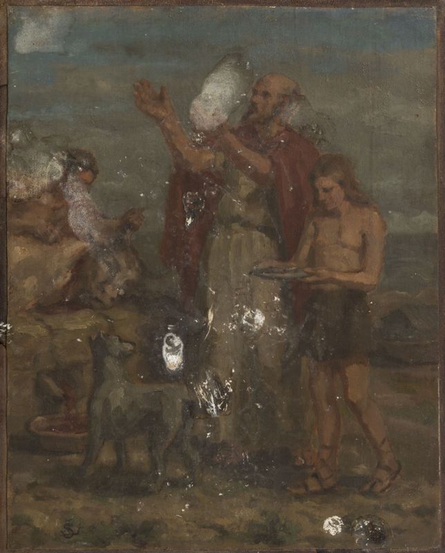Episode du Déluge. Le sacrifice
