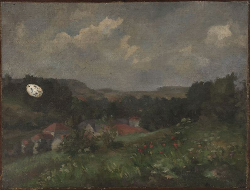 Paysage aux coquelicots