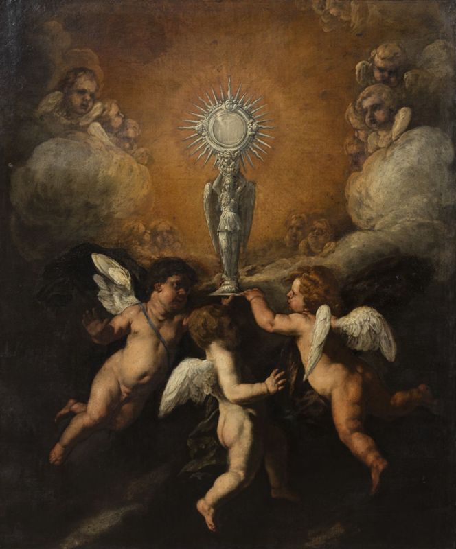 Adoration du Saint-Sacrement par des anges