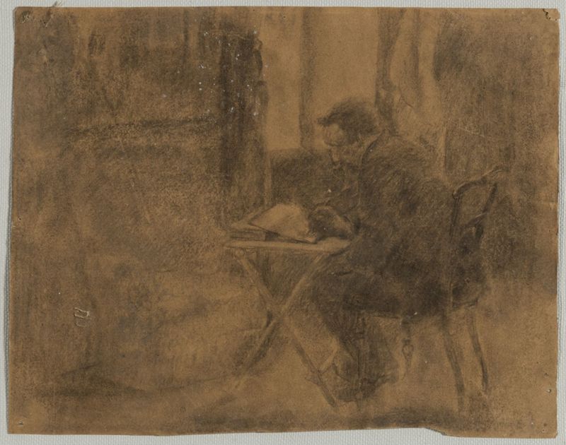 Homme écrivant