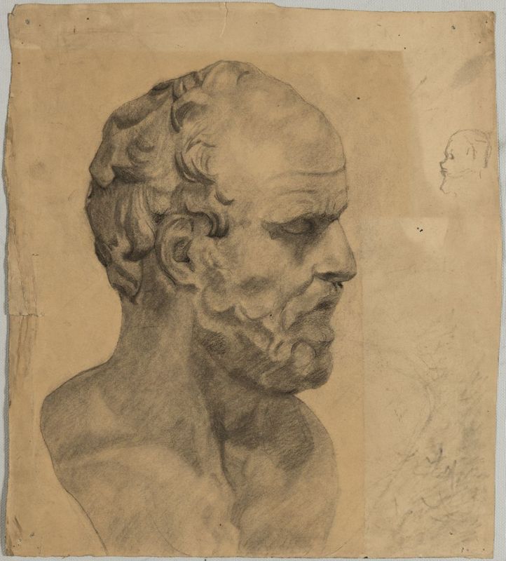 Etude académique : buste antique