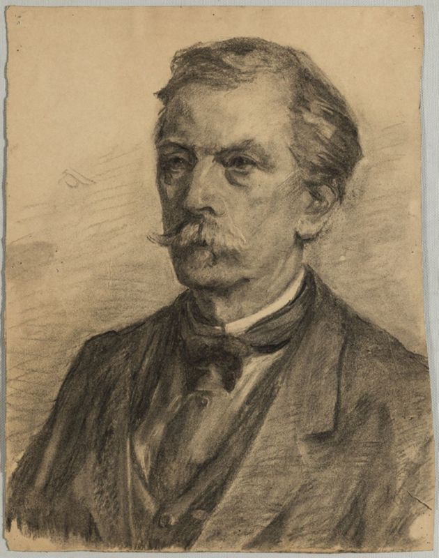Portrait d'homme moustachu