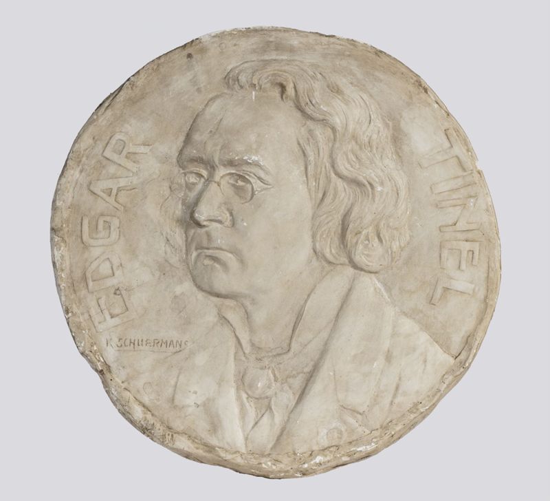 Portrait en médaillon du musicien Edgar Tinel 1854-1912