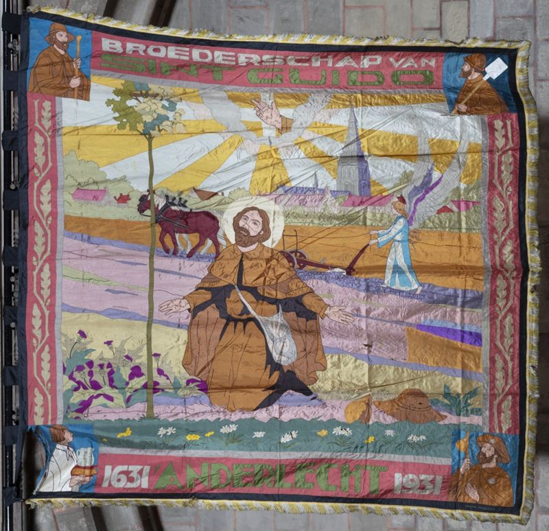 Drapeau de la Fraternité de saint Guidon d'Anderlecht
