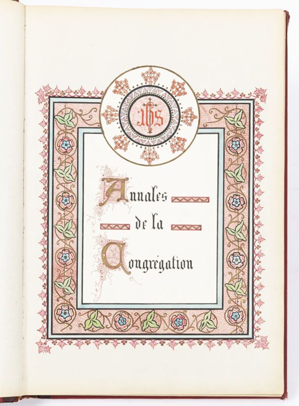 Annales de la Congrégation des Enfants de Marie de Saint-Josse-ten-Noode
