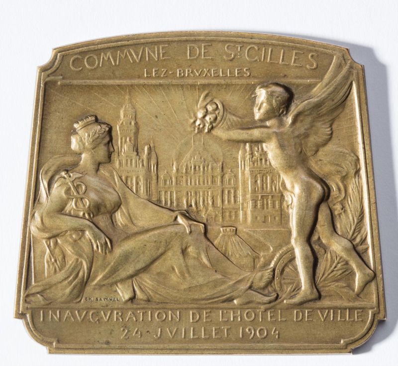 Médaille de commémoration de l'inauguration de l'Hôtel de Ville en 1904