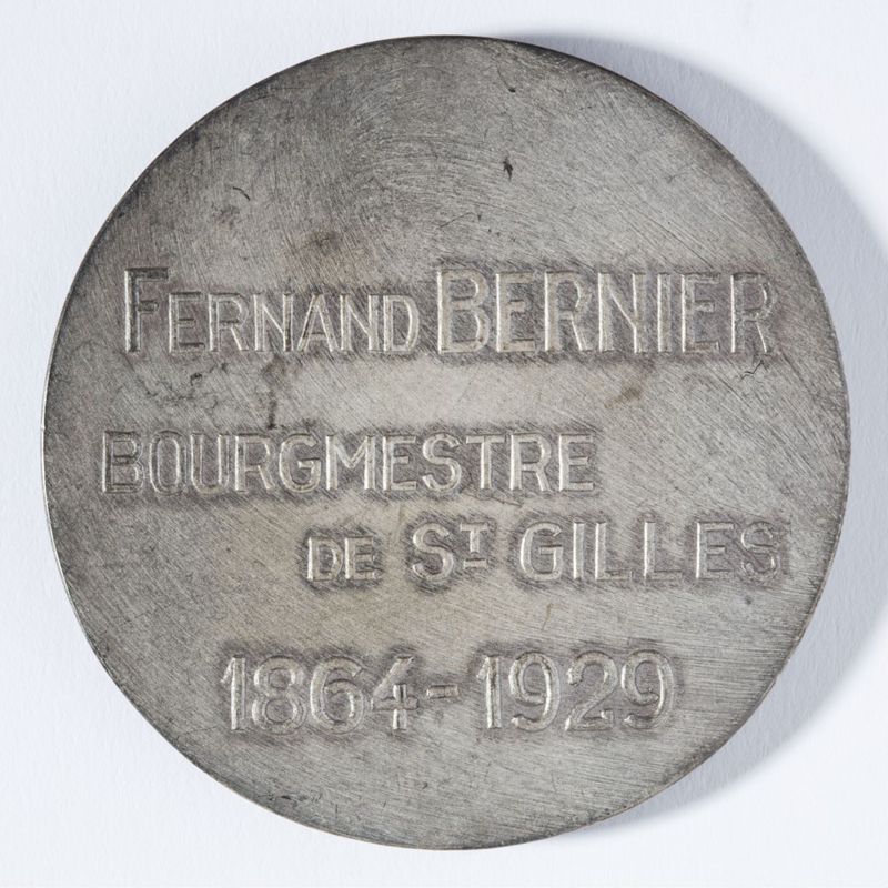 Médaille à l'effigie de Fernand Bernier, bourgmestre de Saint-Gilles en 1929