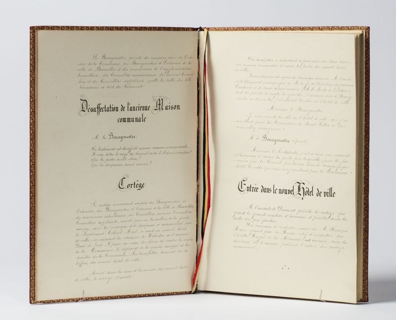 Procès-verbal de l'entrée dans le nouvel Hôtel de ville de Saint-Gilles en 1904