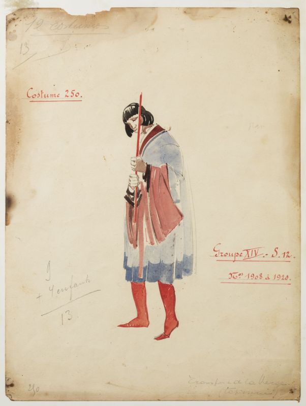 Projet du costume n°250 de l’Ommegang de Bruxelles de 1930