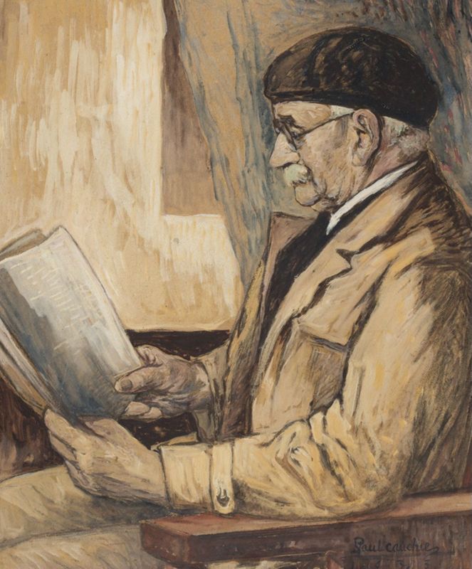Portrait d'homme lisant