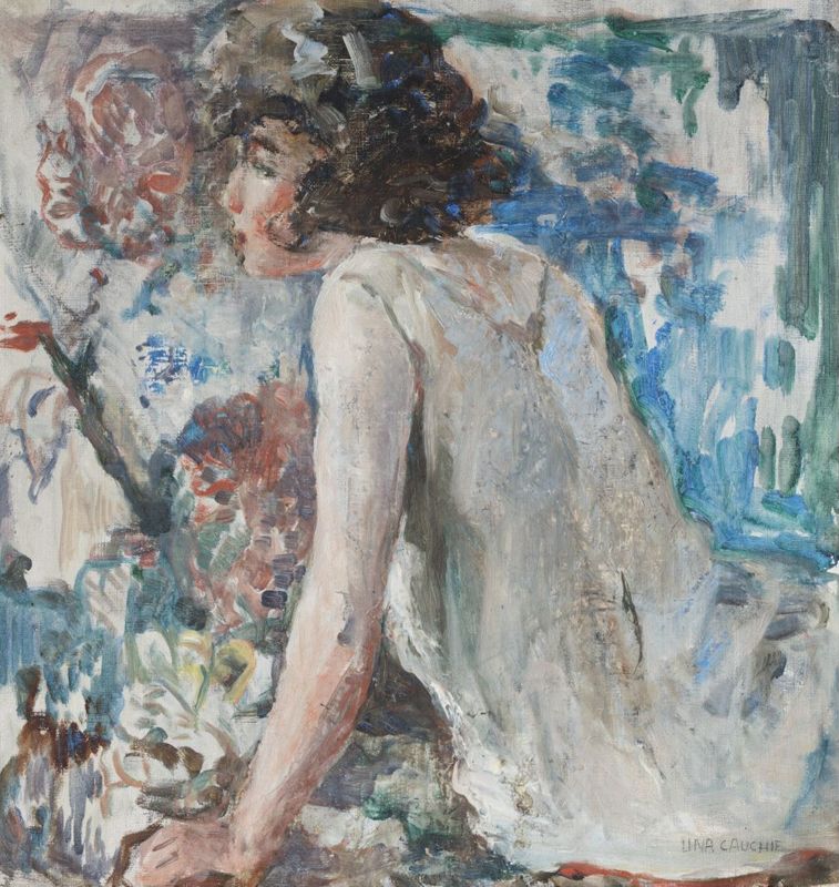 Jeune femme au jardin