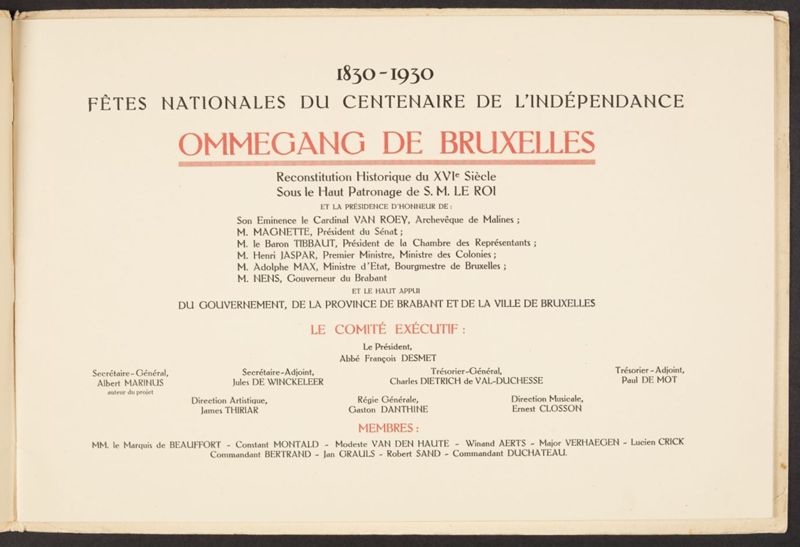 Ommegang 1549 - 1930
