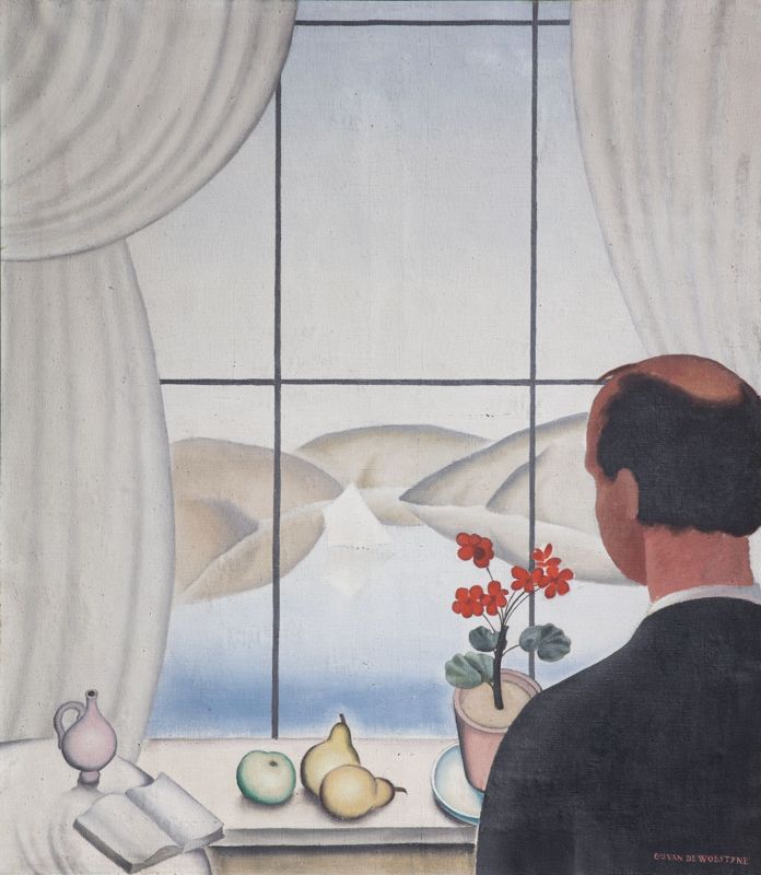 Gustave van de Woestyne devant sa fenêtre
