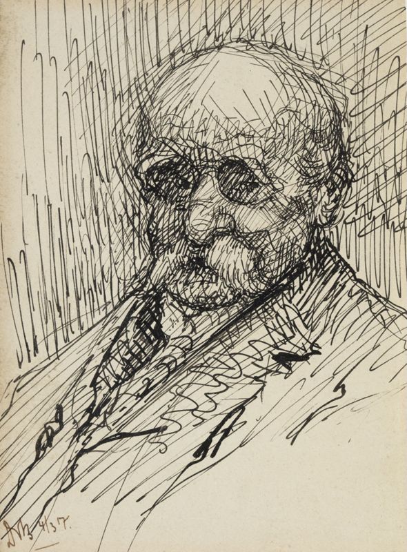 Portrait d’homme moustachu