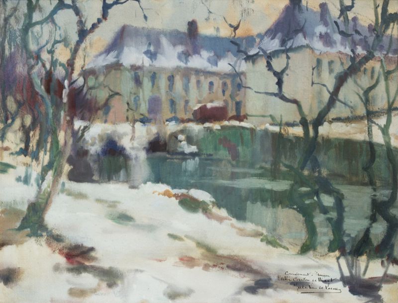 Source du Maelbeek dans le petit étang de l’ancienne abbaye de la Cambre