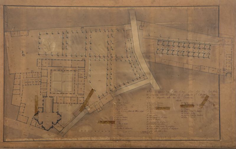 Plan du Couvent des Riches Claires à Bruxelles
