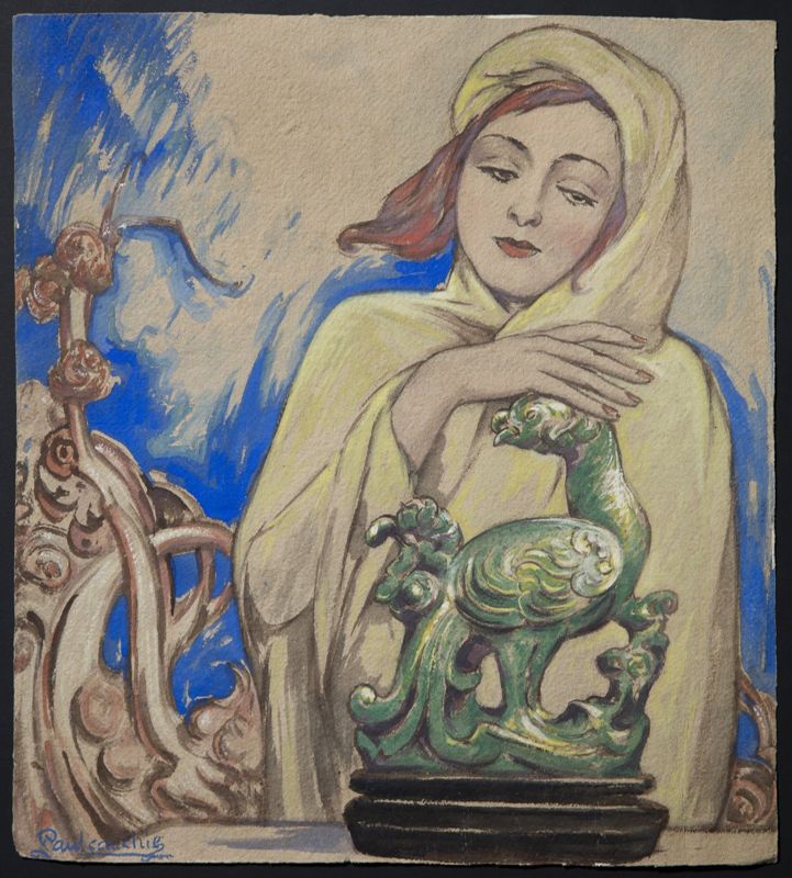 Femme au paon