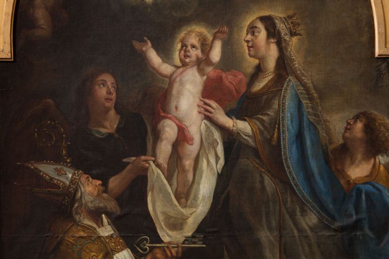 O.L.Vrouw met Kind vereerd door de H. Servatius