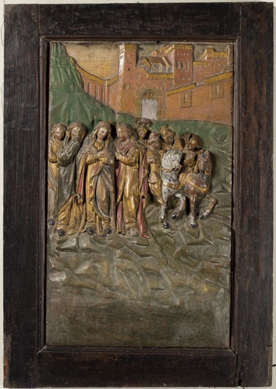 La Vierge et les disciples quittent le Golgotha