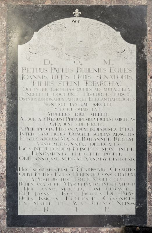 Grafsteen van Petrus Paulus Rubens