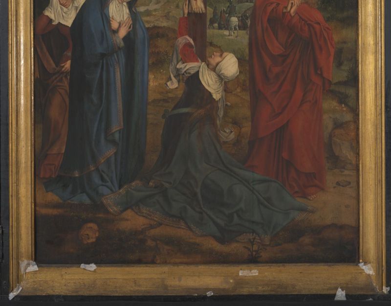 Christus aan het kruis met stichterspaar