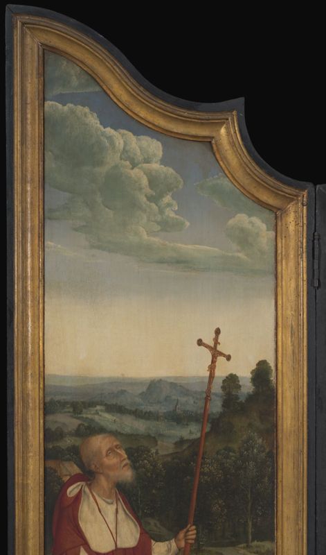 Christus aan het kruis met stichterspaar