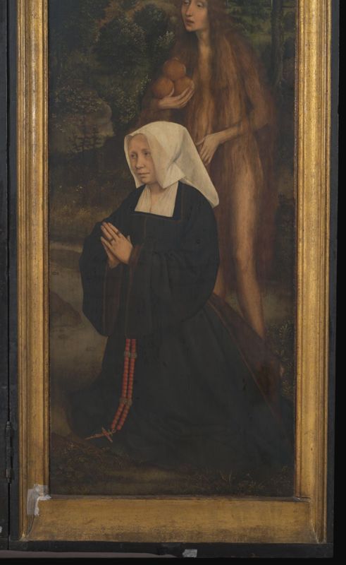Christus aan het kruis met stichterspaar