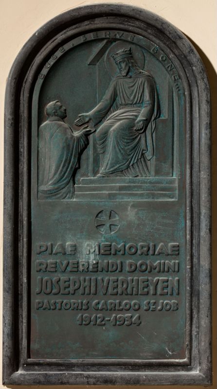 Plaque commémorative à la mémoire du révérend Joseph Verheyen (1912-1934)