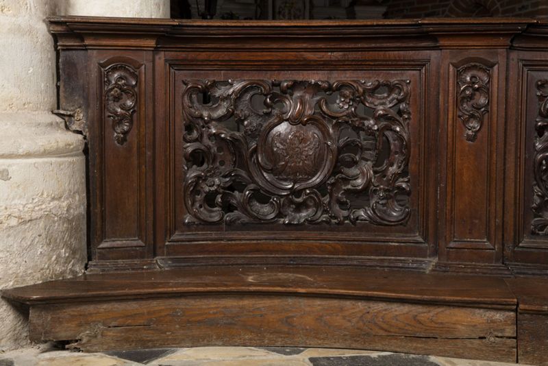 banc de communion / Chapelle Notre-Dame de Bon Secours[Stalle(Uccle)]