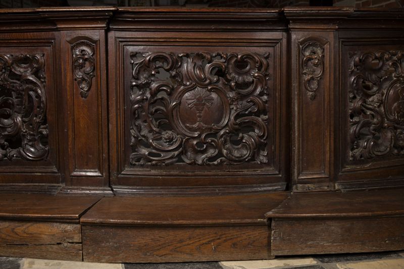 banc de communion / Chapelle Notre-Dame de Bon Secours[Stalle(Uccle)]