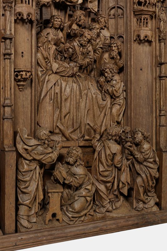 Retable de la Vie de la Vierge : Dormition, Assomption, Couronnement de la Vierge