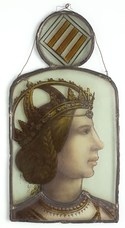 Membre féminin de la Maison de Habsbourg (Marie de Hongrie ?) avec armoiries